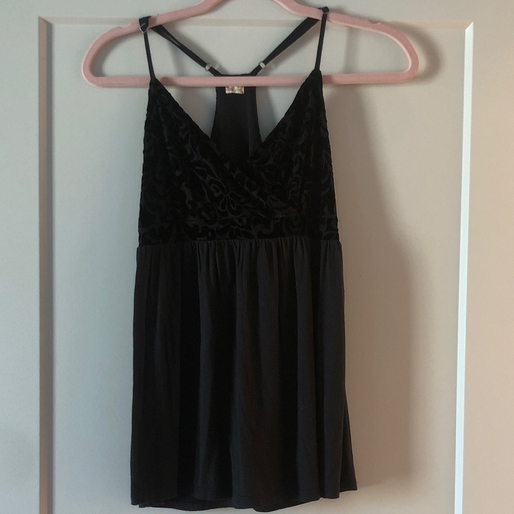 Black Velvet Accent Cami